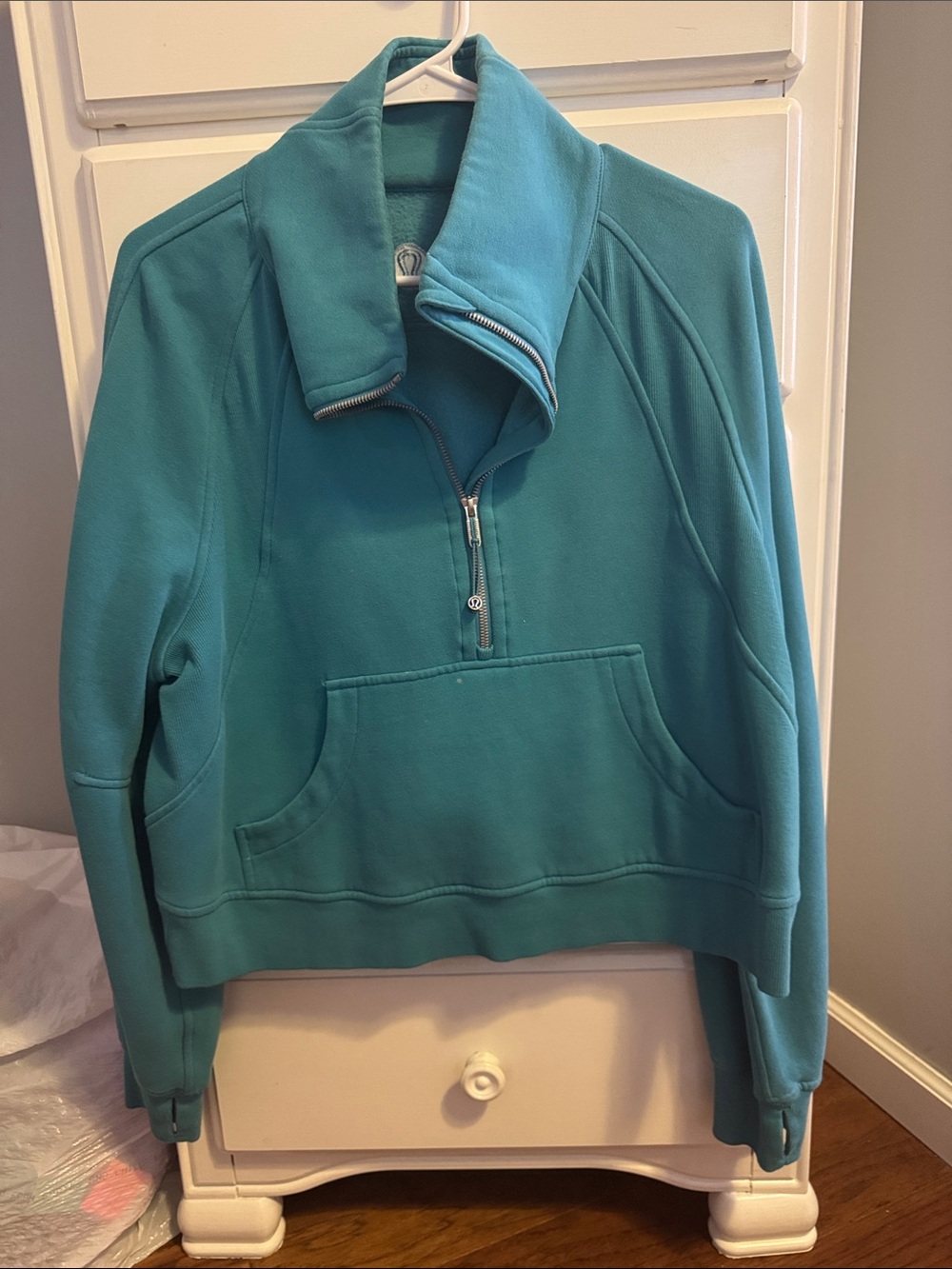 lululemon athletica Teal Half-Zip Pullover Hoodie